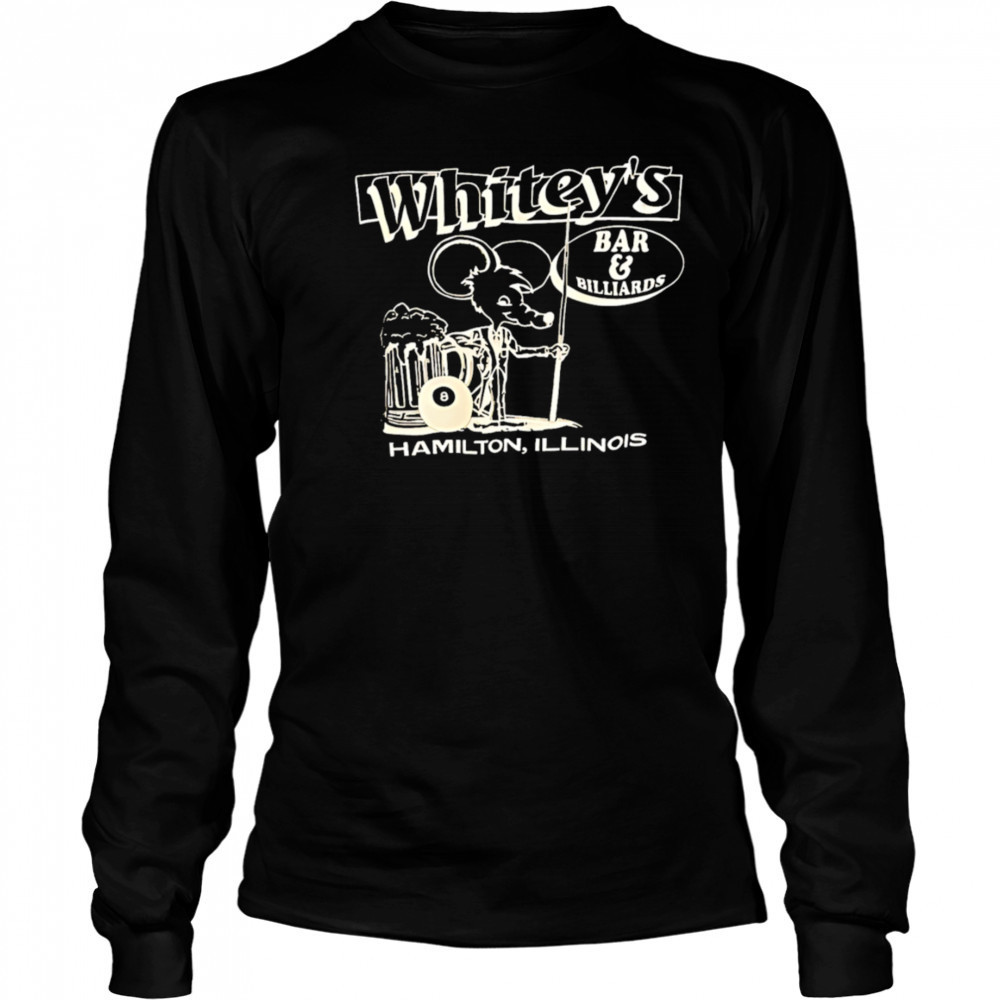 Whitey’s Bar Billiards Hamilton Illinois shirt Long Sleeved