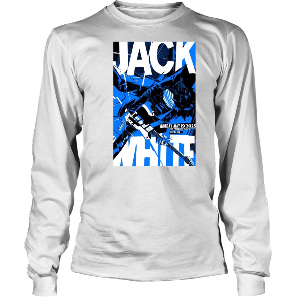 Jack White Paramount Theatre Seattle WA May 19 2025 Tour t-shirt Long Sleeved