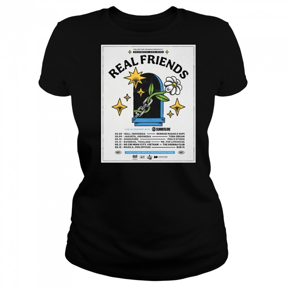 Real Friends Collective Touring Presents Southeast Asia 2025 with Summerlane t-shirt Women's T-shirt