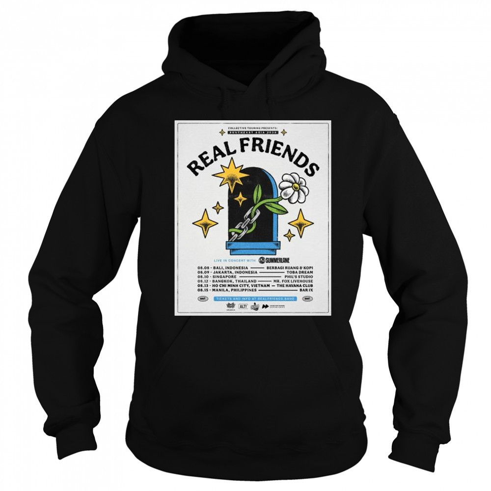 Real Friends Collective Touring Presents Southeast Asia 2025 with Summerlane t-shirt Hoodie