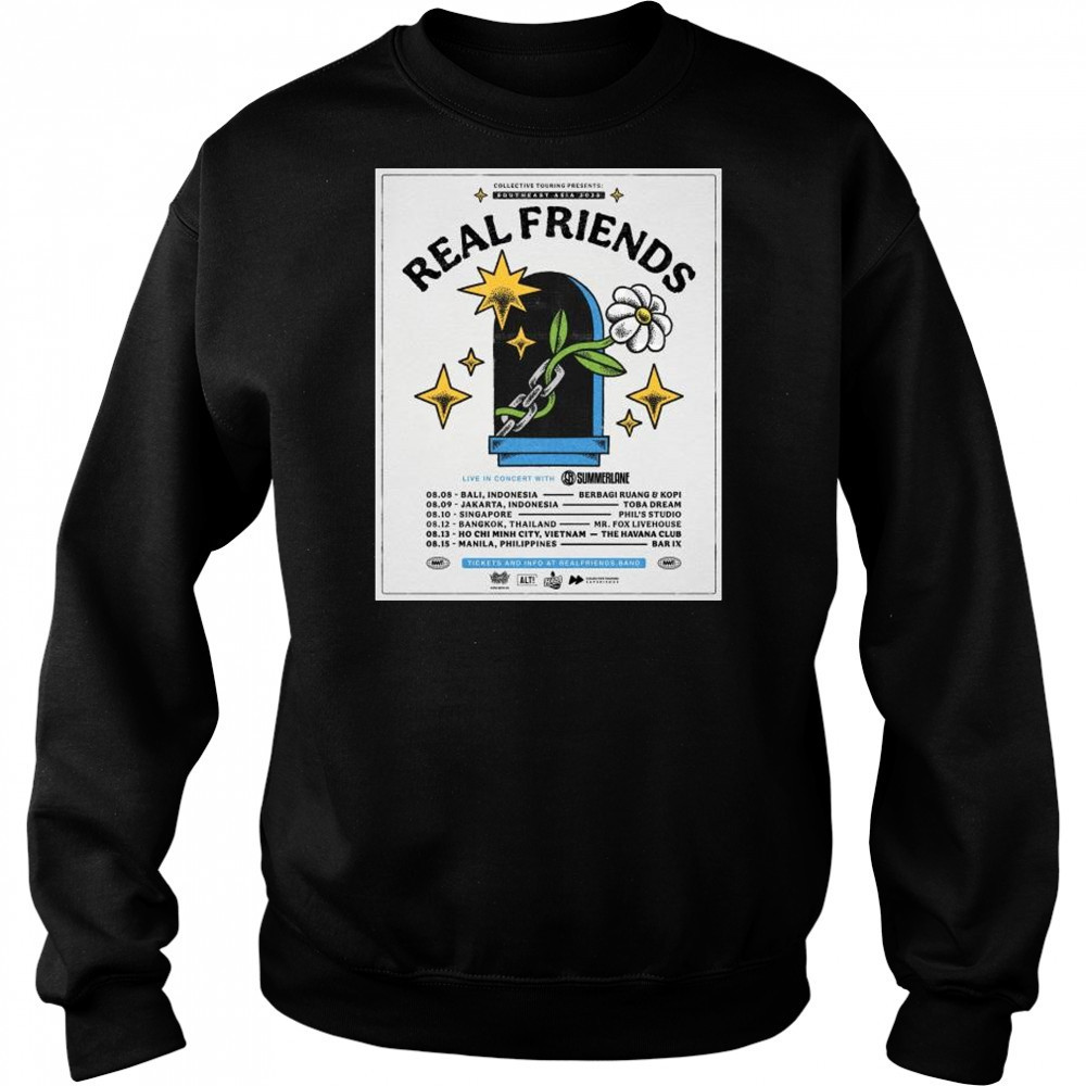 Real Friends Collective Touring Presents Southeast Asia 2025 with Summerlane t-shirt Sweatshirt