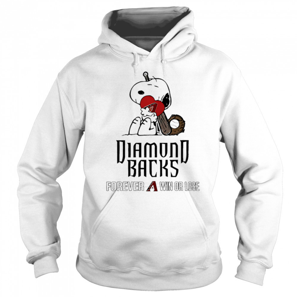 The Peanuts Movie Snoopy Forever Win Or Lose Baseball Arizona Diamondbacks shirt Hoodie