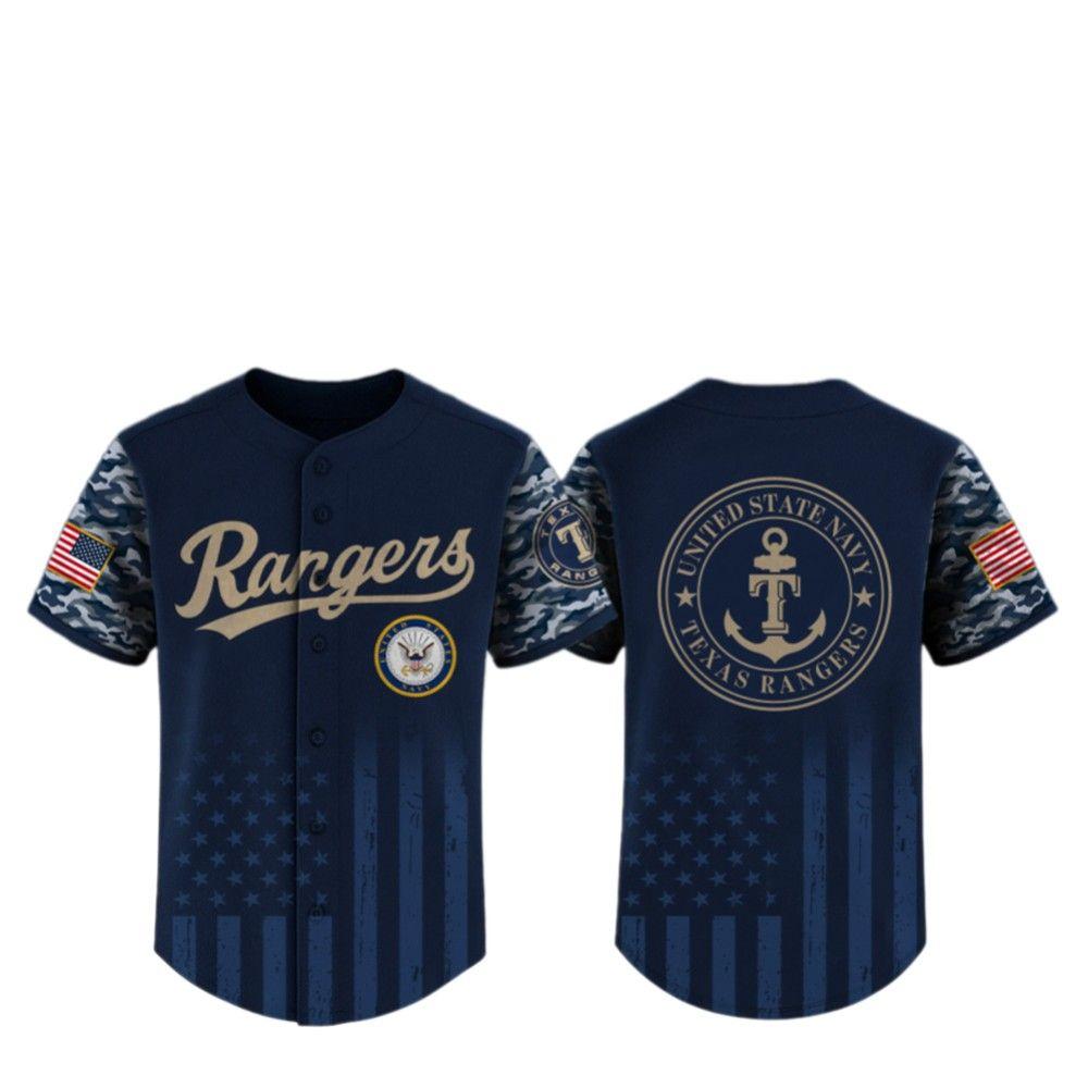 2025 Rangers United State Navy Military Appreciatuon Night Jersey