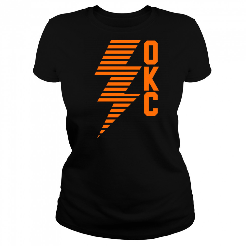 Okc Lightning Bolt Thunder Basketball shirt Women's T-shirt