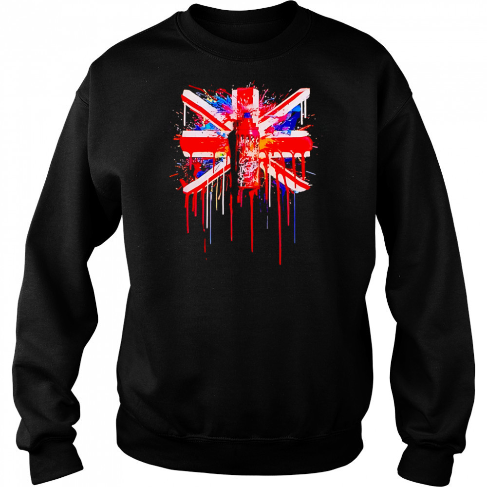 Union Jack Graphic spray paint shirt Sweatshirt