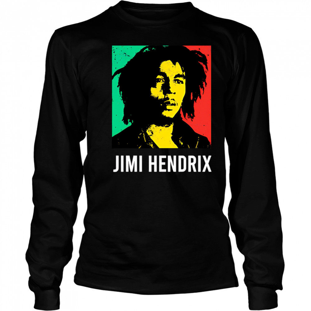 Jimi Hendrix Bob Marley shirt Long Sleeved