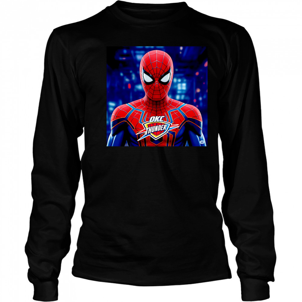 Spider-Man OKC Thunder shirt Long Sleeved