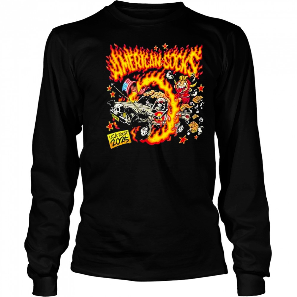 American Socks World Tour USA 2025 Schdule T-Shirt Long Sleeved