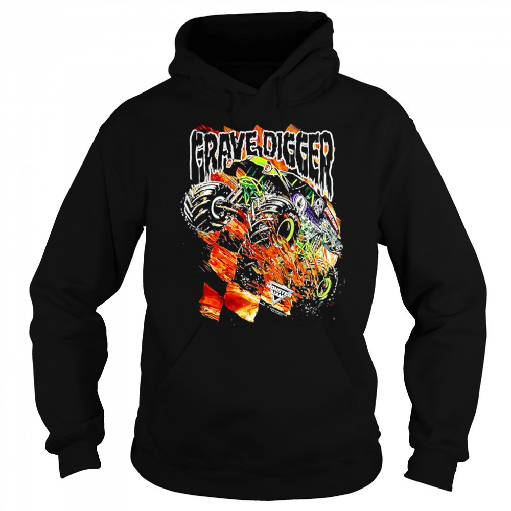 Grave Digger car retro shirt Hoodie