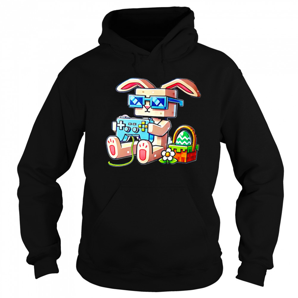 Pixel Gamer Bunny Easter Gaming shirt Hoodie