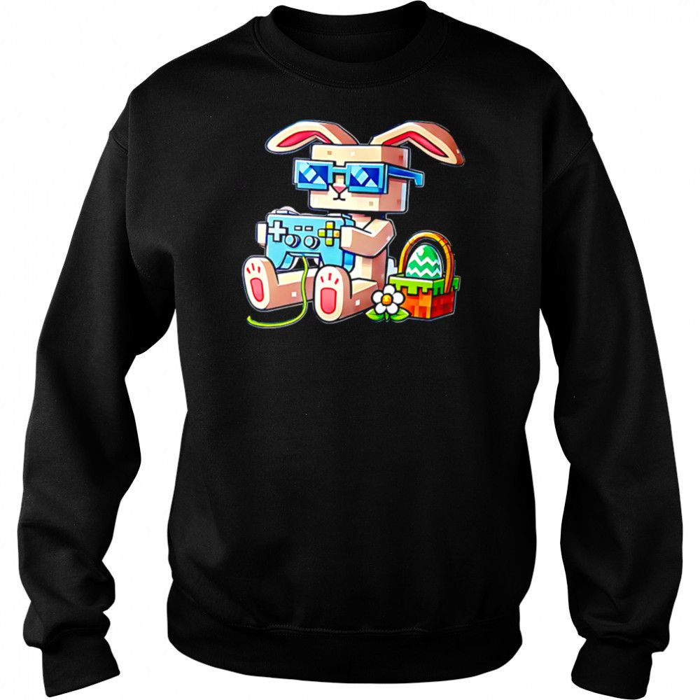 Pixel Gamer Bunny Easter Gaming shirt Sweatshirt