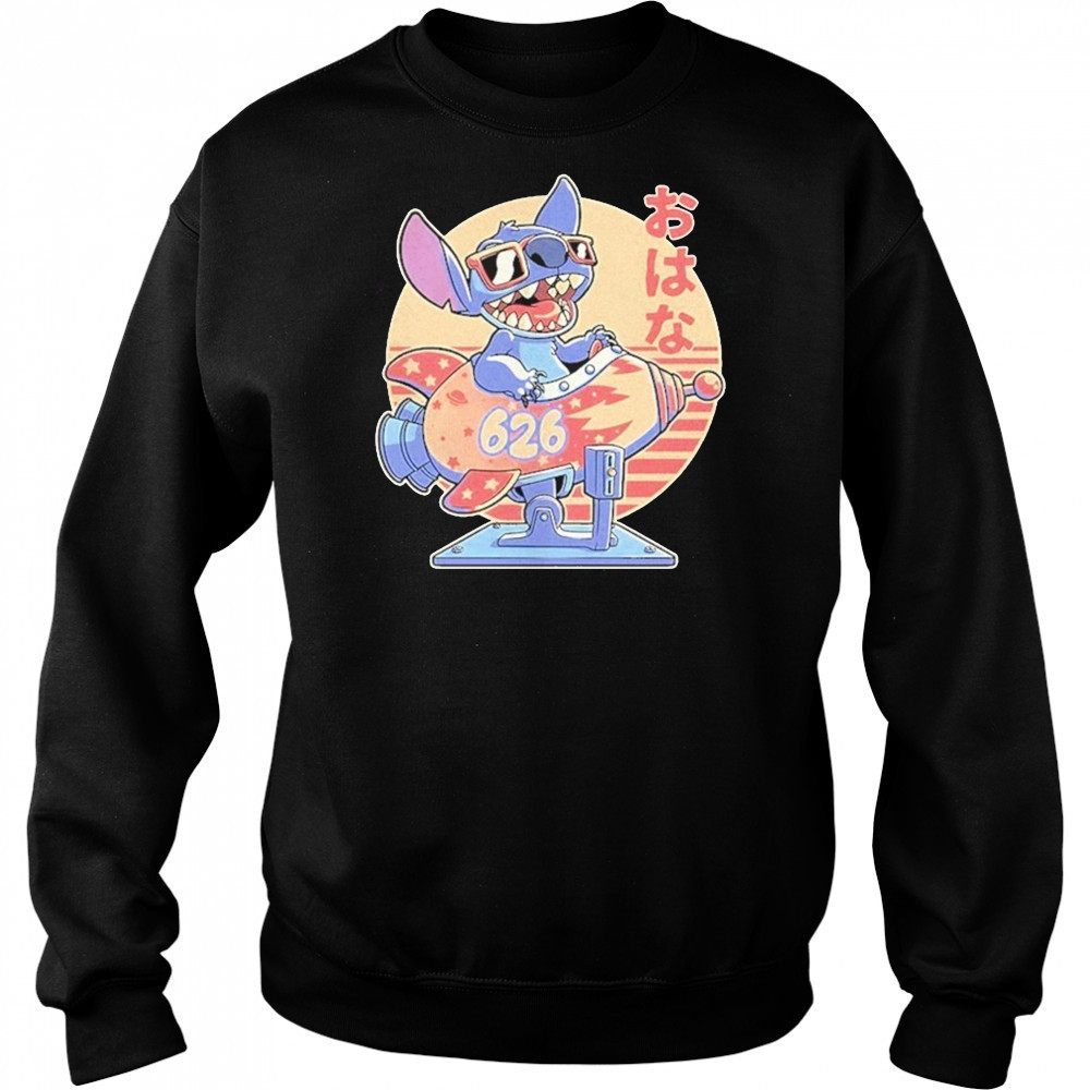 Stitch On A Coin Operated Ride Extraterrestrial Animal Spaceship Shirt Sweatshirt