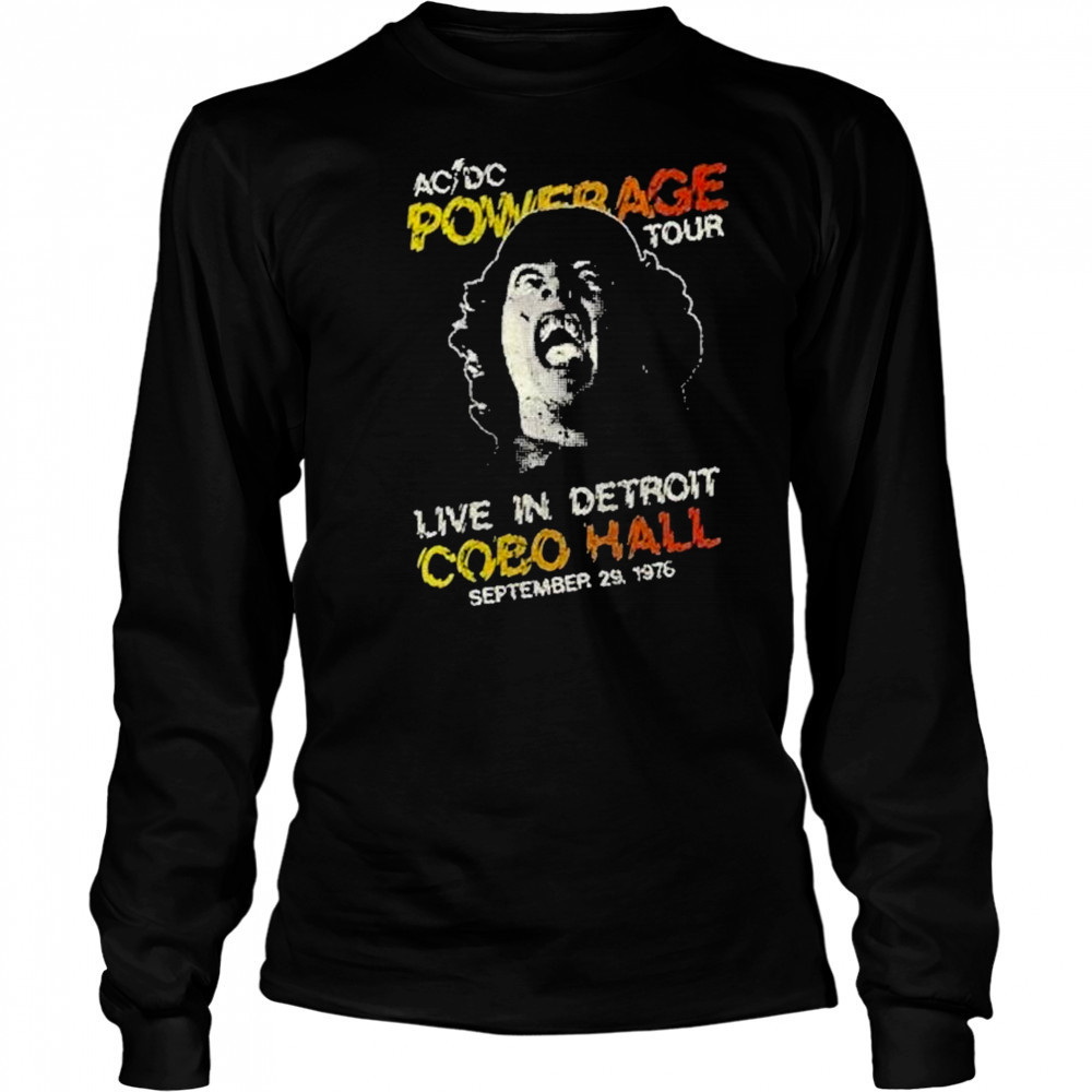 Ac Dc Powerage Tour Shirt Long Sleeved