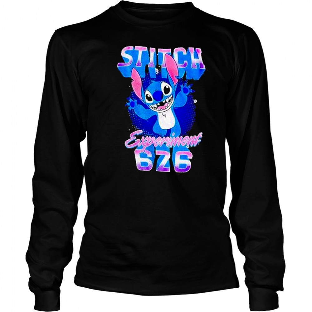 Disney Stitch Galaxy Glitter Shirt Long Sleeved