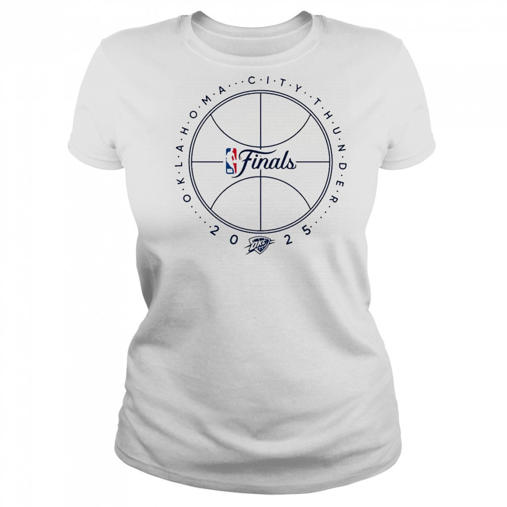 OKC THUNDER 2025 NBA FINALS BASKETBALL OUTLINE T-SHIRT Women's T-shirt