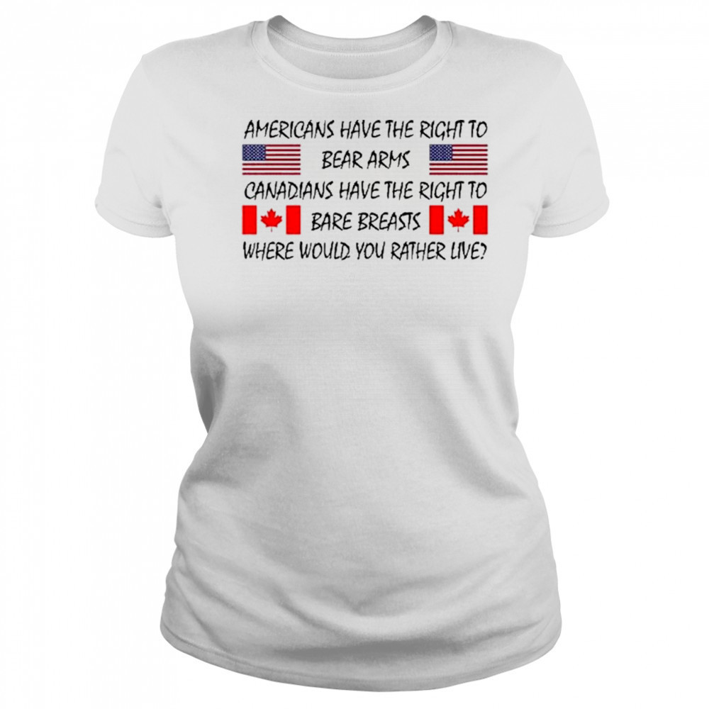 Americans Have The Right To Bear Arms Canadians Have The Right To Bare Breasts Shirt Women's T-shirt
