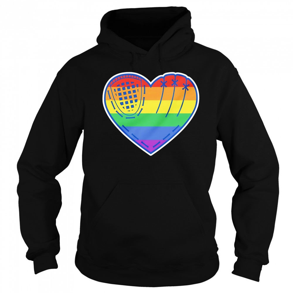 Baseball heart LGBT Pride shirt Hoodie