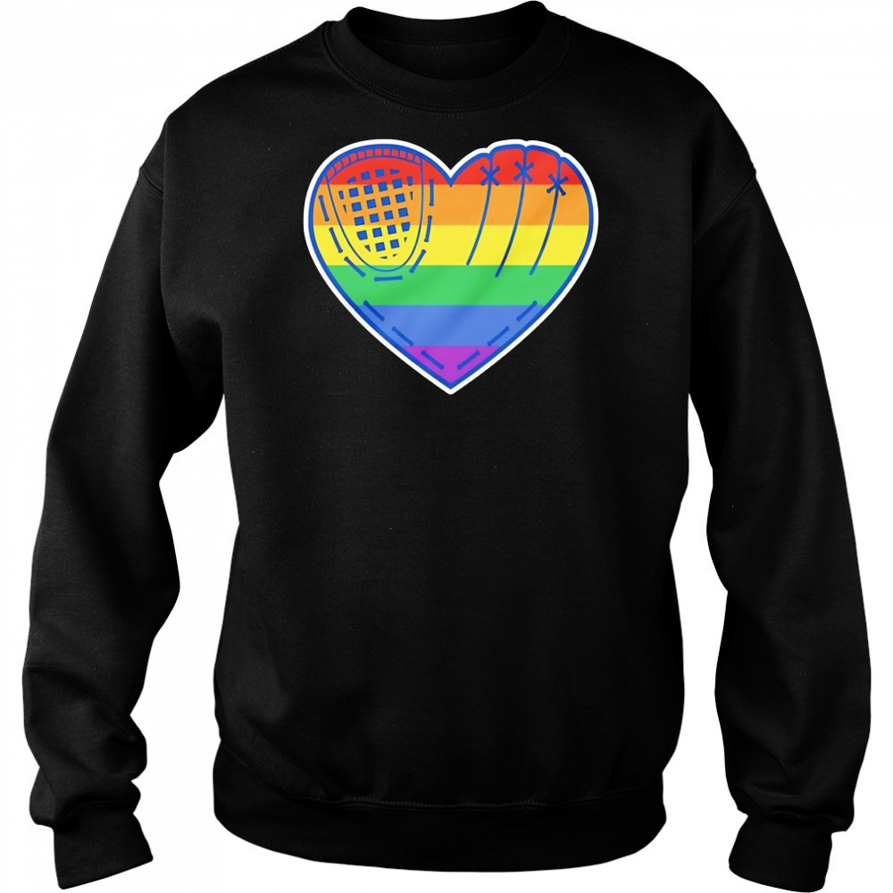 Baseball heart LGBT Pride shirt Sweatshirt