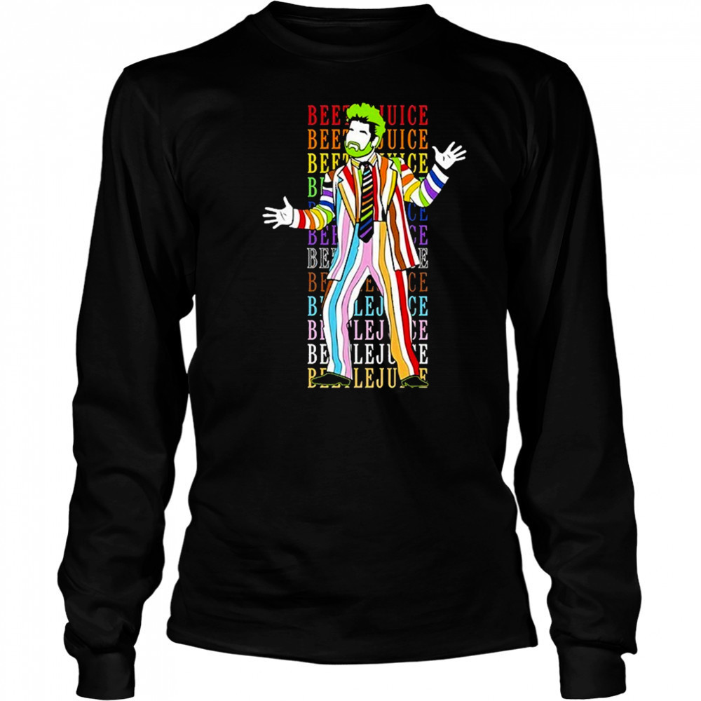 Beetlejuice Rainbow Suit Pride T-shirt Long Sleeved