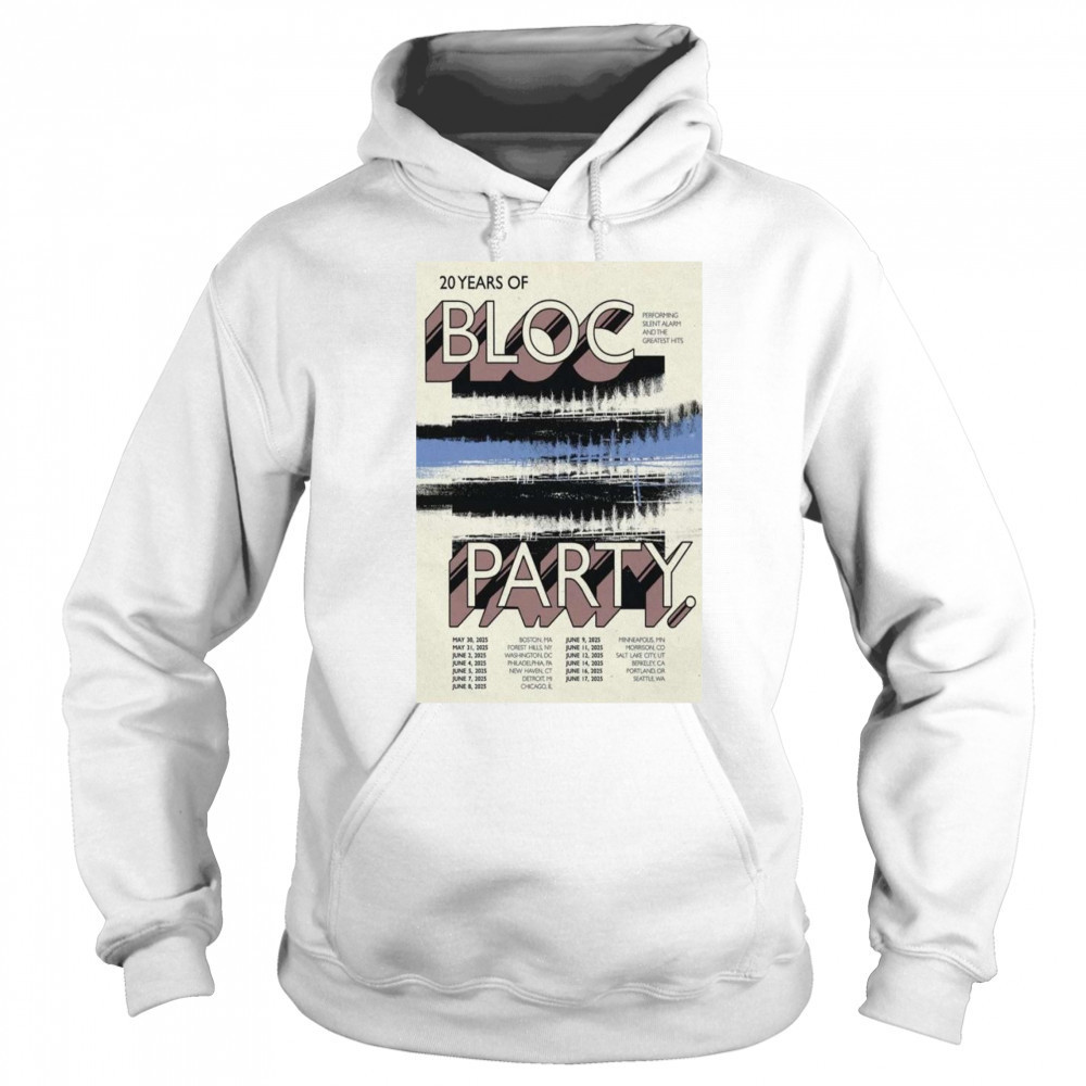 Bloc Party Poster Tour May & June 2025 Shirt Hoodie