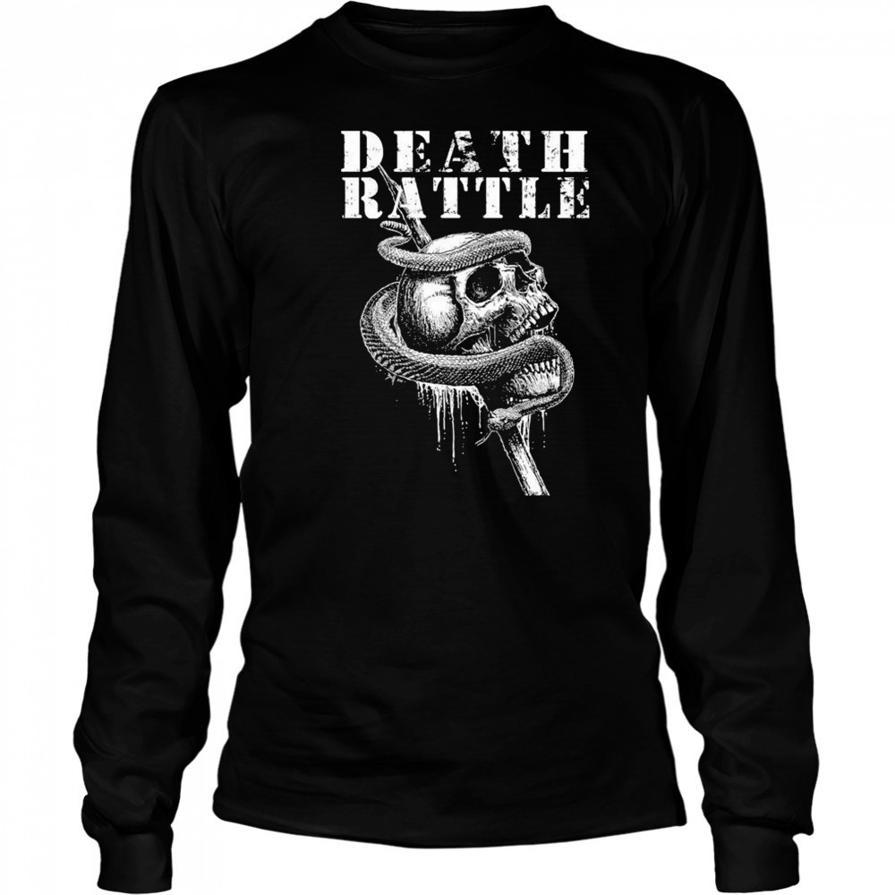 Death Rattle SnakeSkull T-shirt Long Sleeved