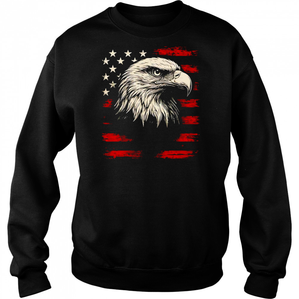 Eagle American flag 4th of July shirt Sweatshirt