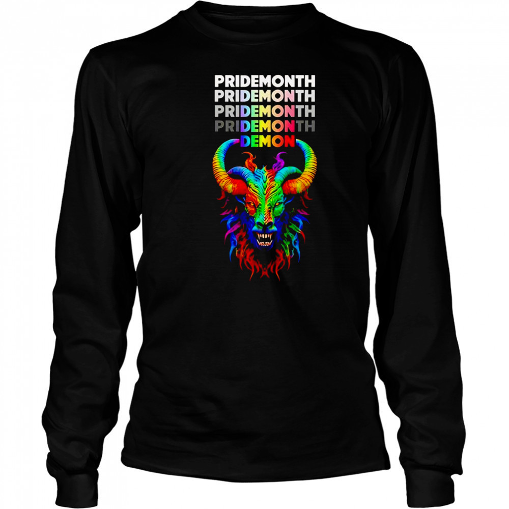 Goat Pride Month Demon shirt Long Sleeved