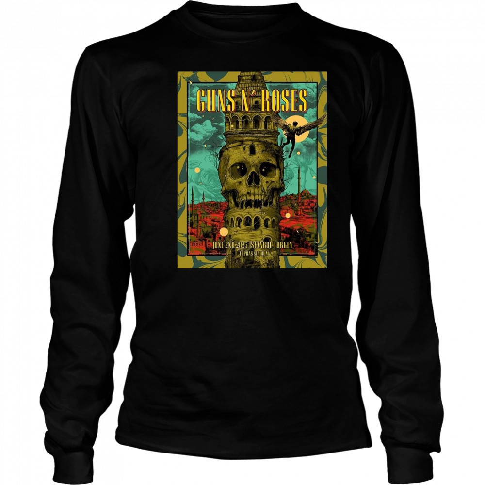 Guns N Roses Istanbul 2025 Poster In Istanbul Turkey At Tupras Stadium On June 2 2025 Shirt Long Sleeved