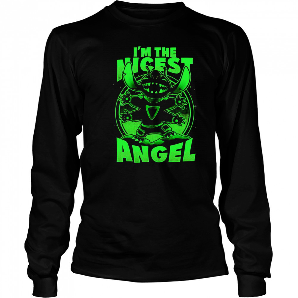 I’m the nicest angel Stitch shirt Long Sleeved