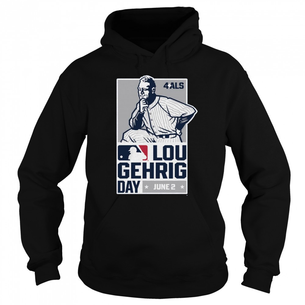 Major League Baseball Celebrates Lou Gehrig Day With 4 ALS June 2 2025 Logo t-shirt Hoodie