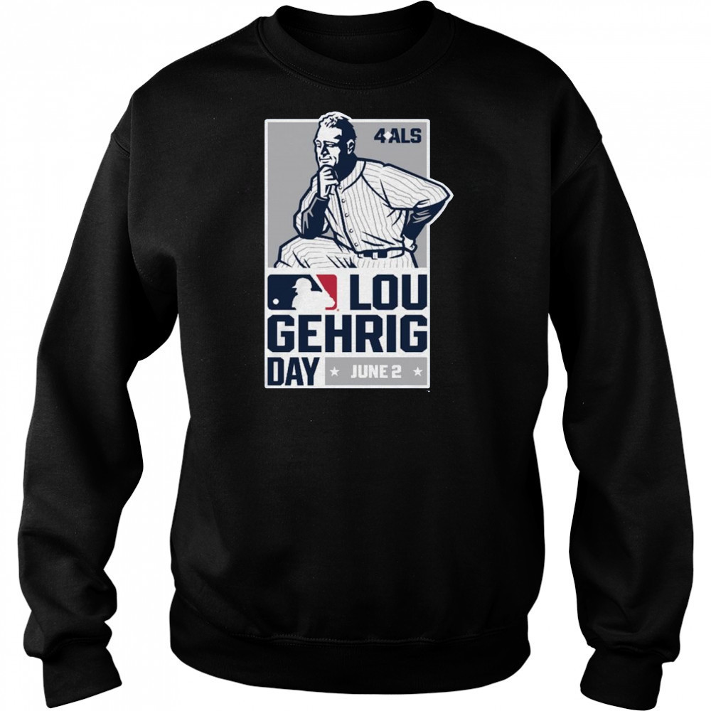 Major League Baseball Celebrates Lou Gehrig Day With 4 ALS June 2 2025 Logo t-shirt Sweatshirt