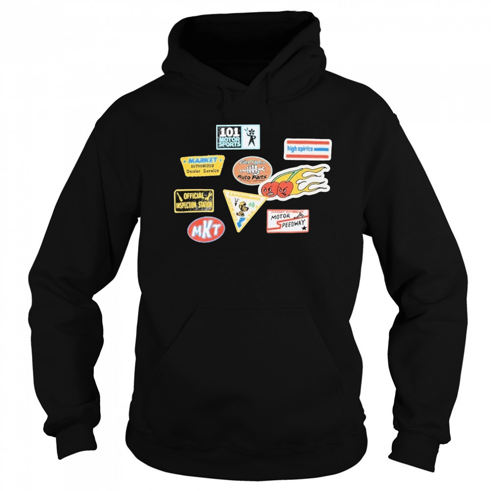 Market Patched T-Shirt Hoodie