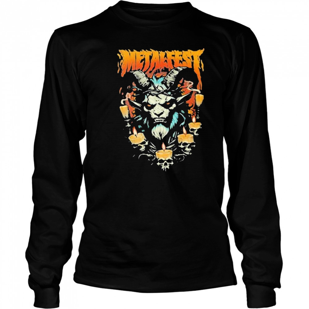 Metalfest Open Air Festival June 6-8 2025 At Lochotin Amphitheatre Pilsen Krampus Face Artwork With Line Up shirt Long Sleeved