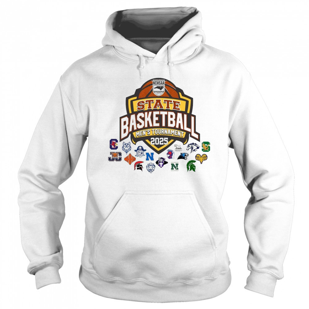 NCHSAA State Basketball Men’s Tournament 2025 All Teams Art Shirt Hoodie