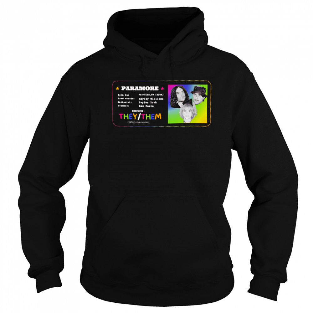 Paramore pronouns shirt Hoodie