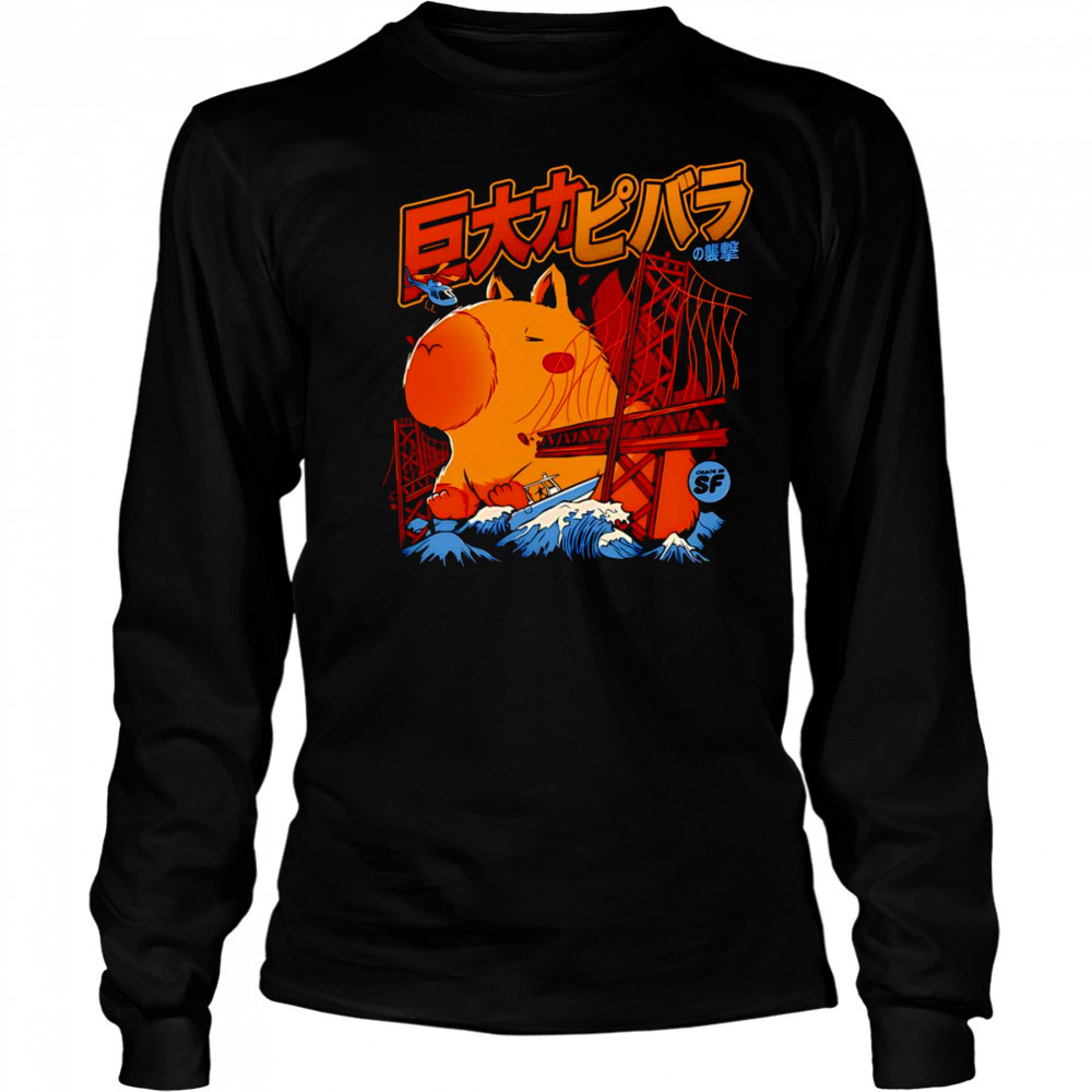 Capybara Monster attack shirt Long Sleeved