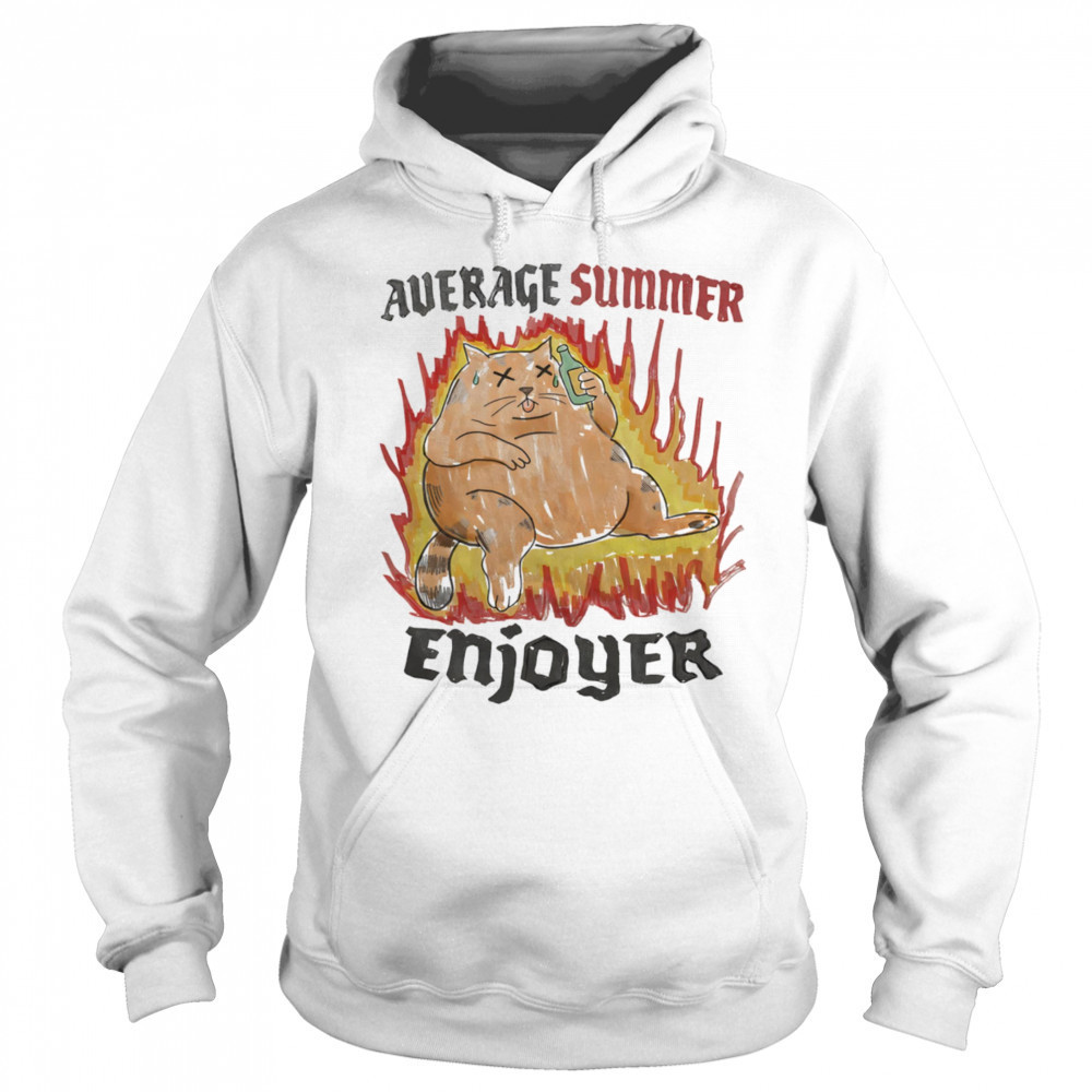 Cat average summer enjoyer shirt Hoodie