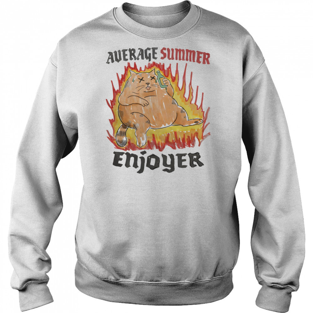 Cat average summer enjoyer shirt Sweatshirt