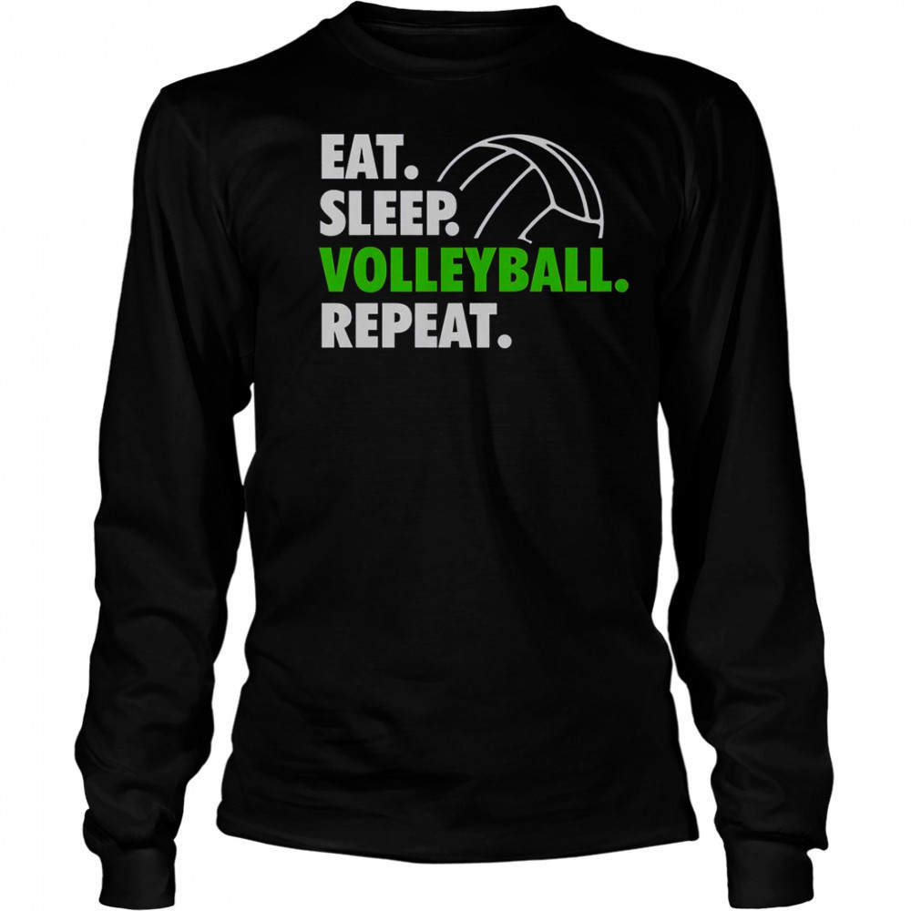 Eat Sleep Volleyball Repeat Premium T-Shirt Long Sleeved
