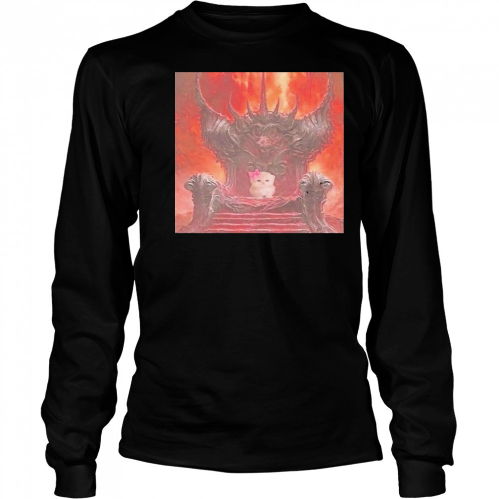 Evil Kitty Cat T-shirt Long Sleeved