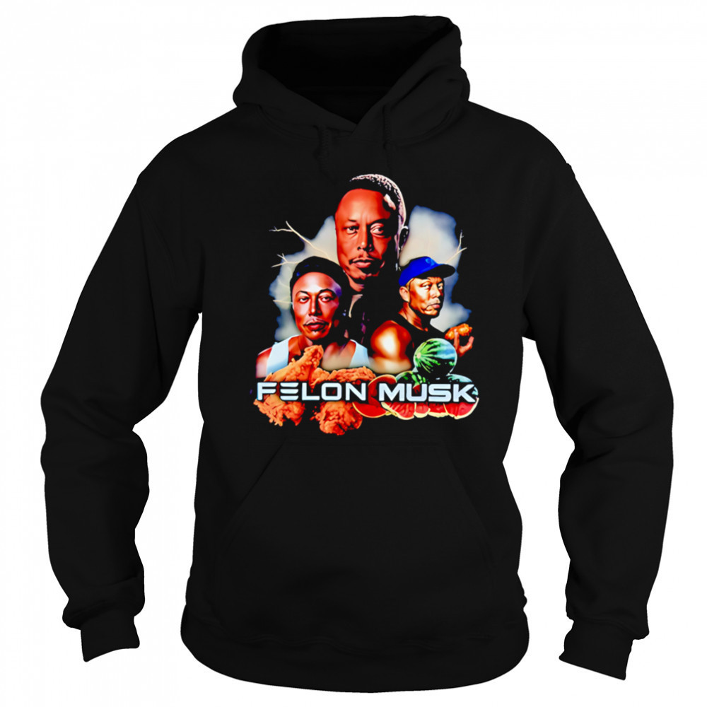 Felon Musk fried chicken thighs with watermelon shirt Hoodie