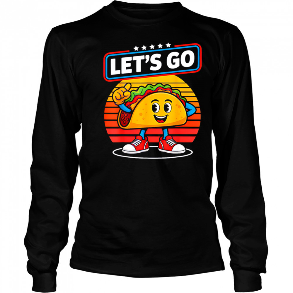 Funny Dabbing Taco Let’S Go Trump Chickens Retro Style shirt Long Sleeved