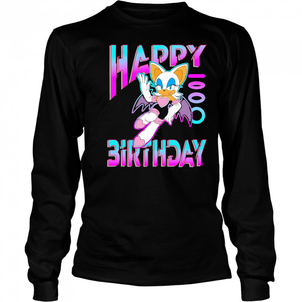 Hedgehog Rouge Happy Birthday shirt Long Sleeved