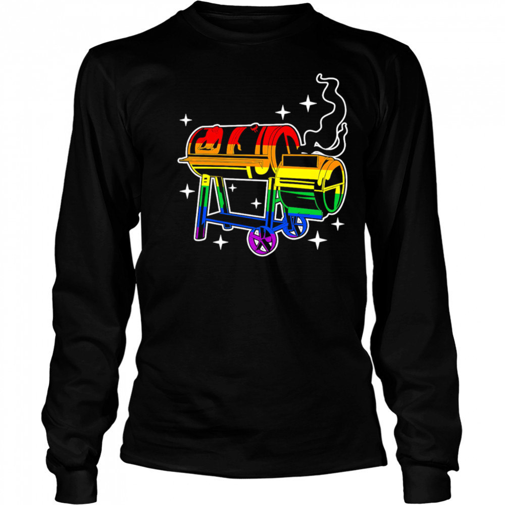 LGBTQ Pride Gay Smoker and Smoking BBQ shirt Long Sleeved