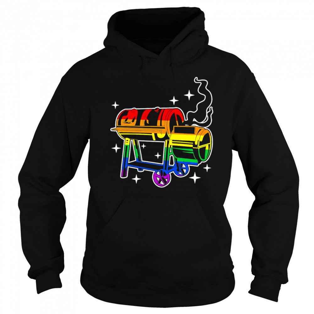 LGBTQ Pride Gay Smoker and Smoking BBQ shirt Hoodie