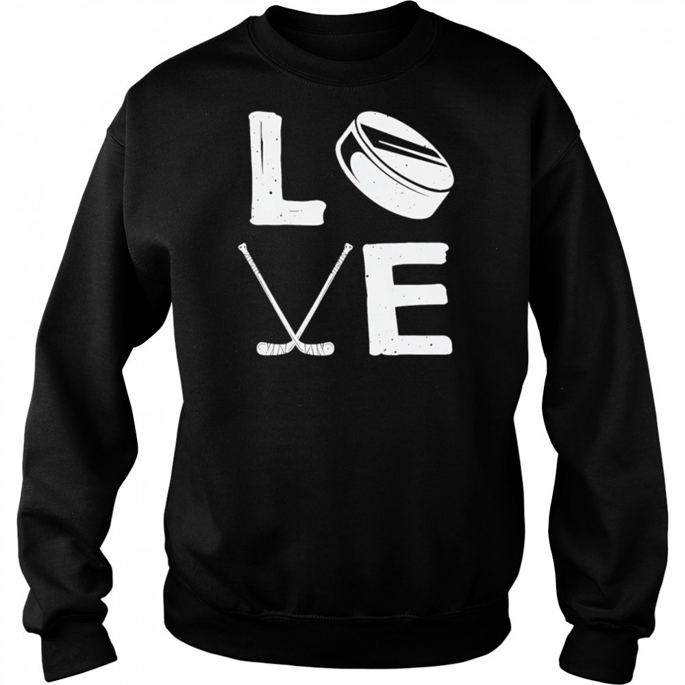 Love hockey retro shirt Sweatshirt