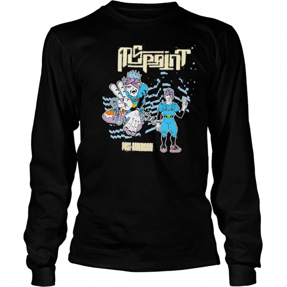 Mspaint Post American T-shirt Long Sleeved