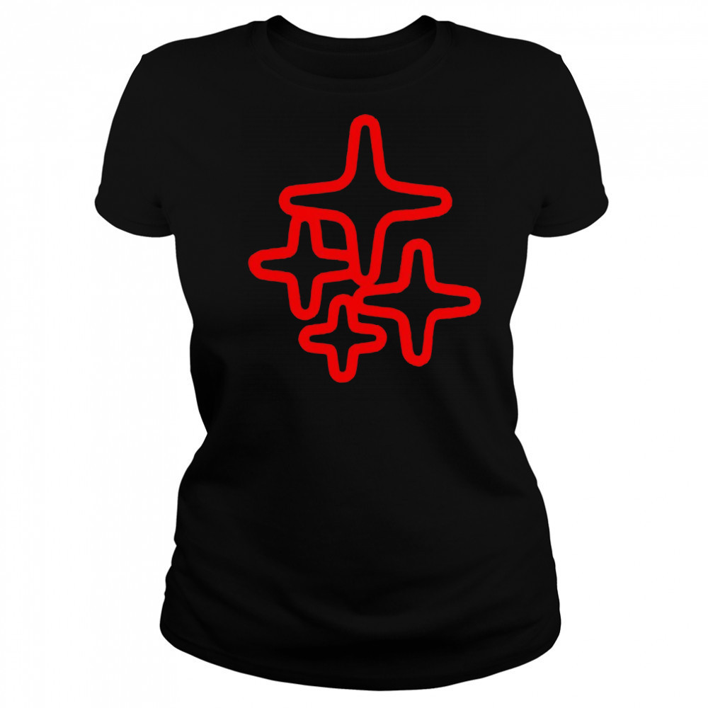 Red 4 star T shirt Women's T-shirt