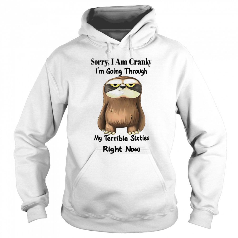 Sloth sorry I am cranky I’m going through my terrible sixties right now shirt Hoodie
