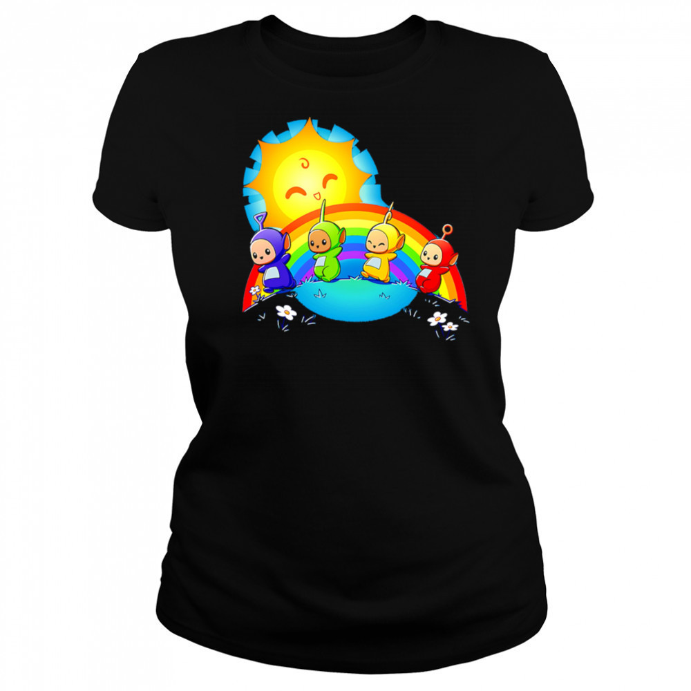 Teletubbies funny rainbow sun shirt Women's T-shirt